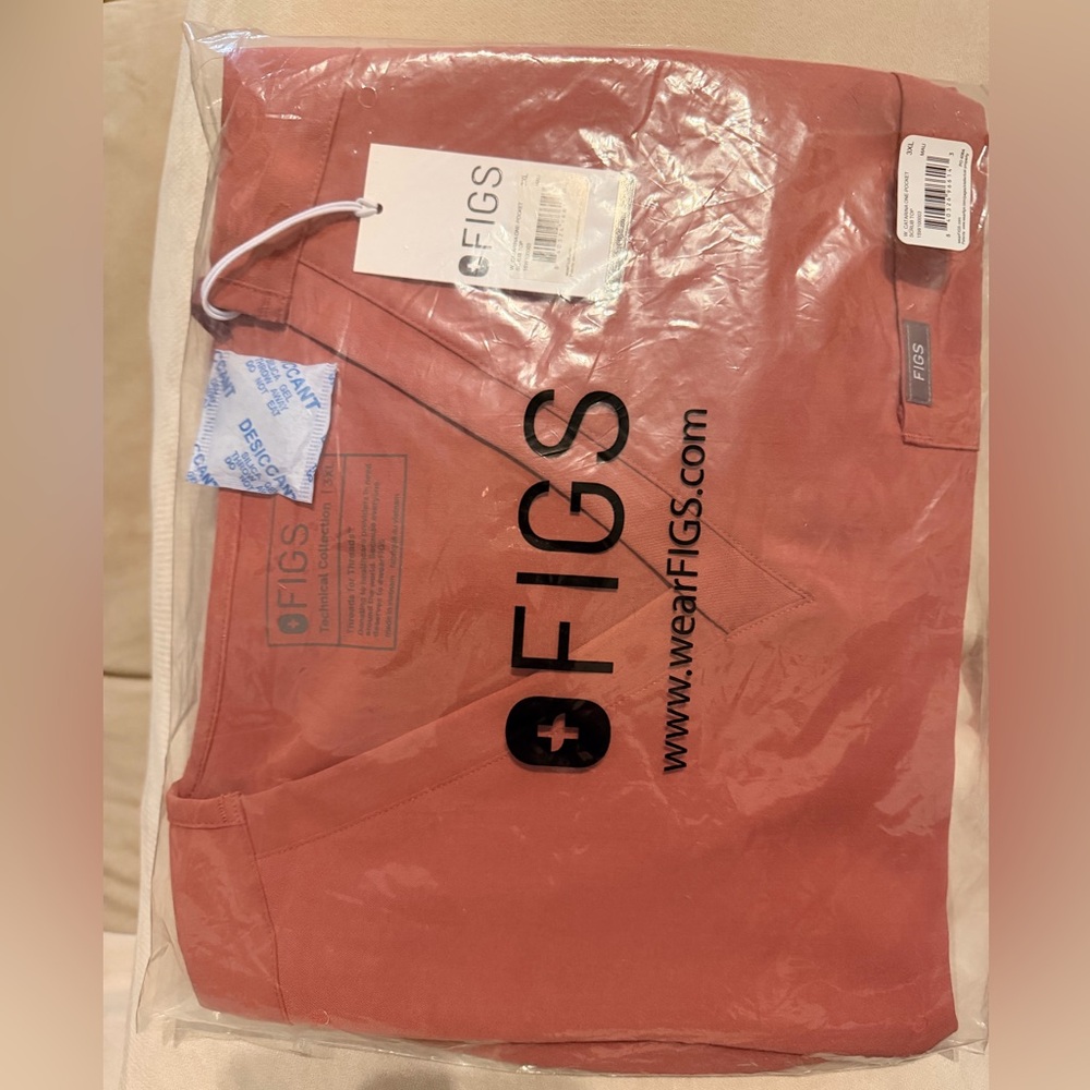 FIGS Catarina Scrub Top Mauve 3XL